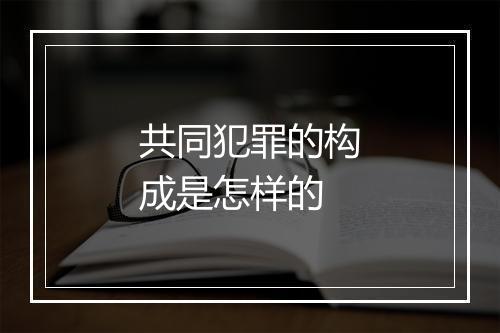 共同犯罪的构成是怎样的