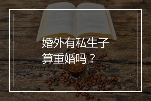 婚外有私生子算重婚吗？