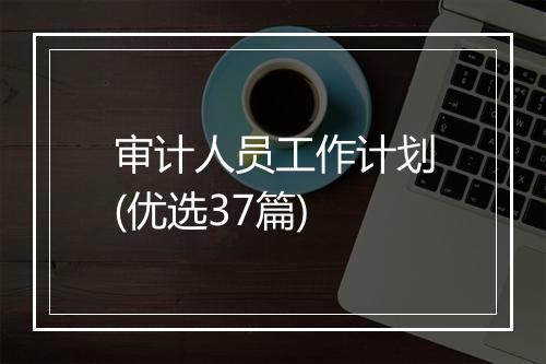 审计人员工作计划(优选37篇)