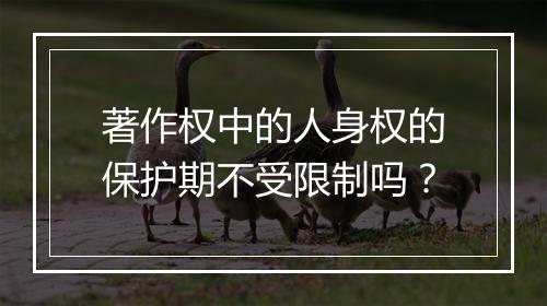 著作权中的人身权的保护期不受限制吗？