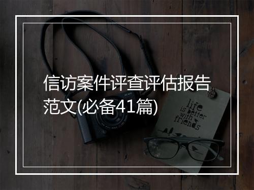 信访案件评查评估报告范文(必备41篇)