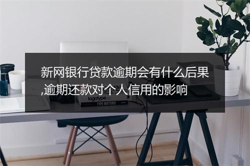 新网银行贷款逾期会有什么后果,逾期还款对个人信用的影响