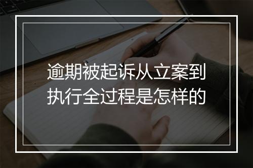 逾期被起诉从立案到执行全过程是怎样的