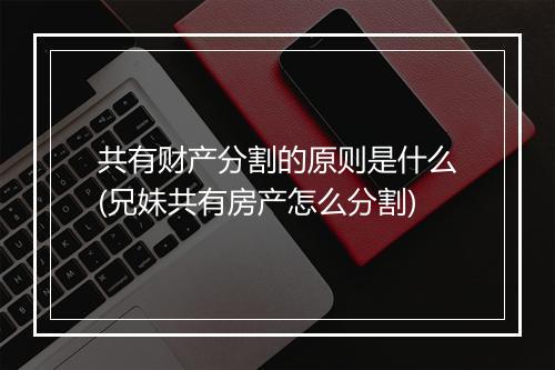 共有财产分割的原则是什么(兄妹共有房产怎么分割)