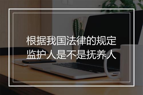 根据我国法律的规定监护人是不是抚养人