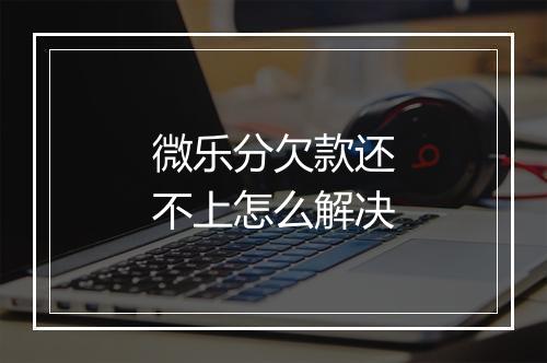 微乐分欠款还不上怎么解决
