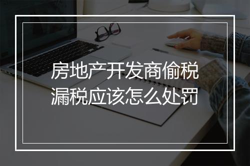 房地产开发商偷税漏税应该怎么处罚