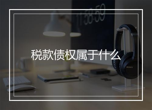 税款债权属于什么