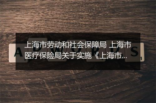 上海市劳动和社会保障局 上海市医疗保险局关于实施《上海市工伤