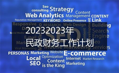 20232023年民政财务工作计划