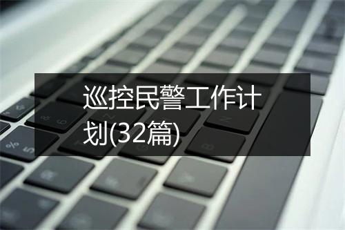 巡控民警工作计划(32篇)