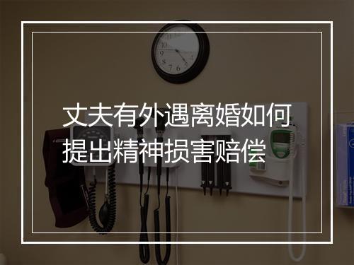 丈夫有外遇离婚如何提出精神损害赔偿