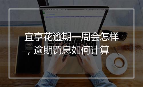 宜享花逾期一周会怎样，逾期罚息如何计算