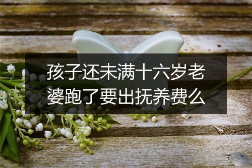 孩子还未满十六岁老婆跑了要出抚养费么
