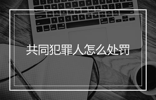 共同犯罪人怎么处罚