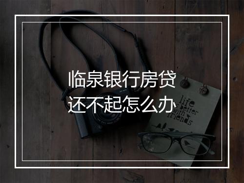 临泉银行房贷还不起怎么办