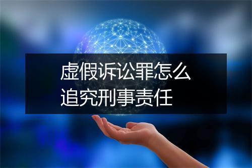 虚假诉讼罪怎么追究刑事责任