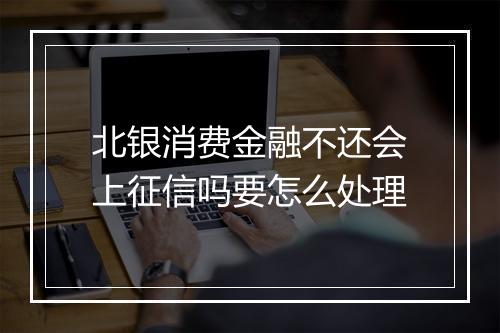 北银消费金融不还会上征信吗要怎么处理