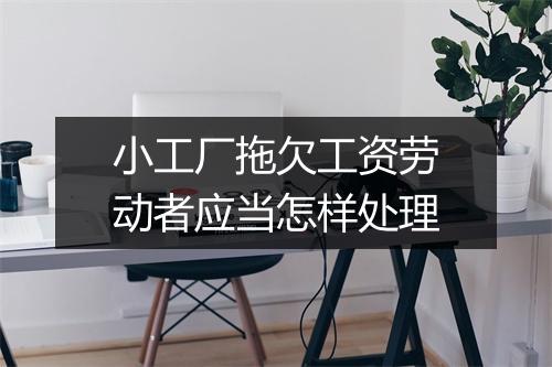 小工厂拖欠工资劳动者应当怎样处理