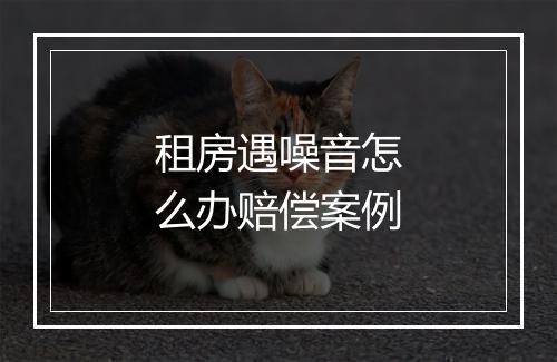 租房遇噪音怎么办赔偿案例