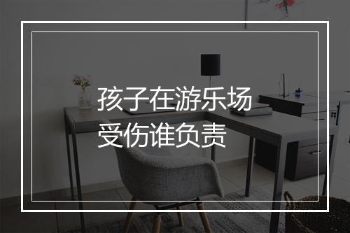 孩子在游乐场受伤谁负责