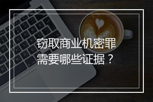 窃取商业机密罪需要哪些证据？