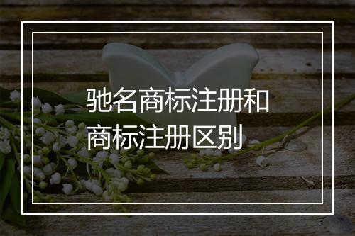 驰名商标注册和商标注册区别