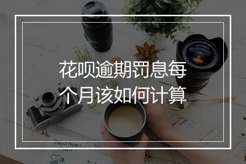 花呗逾期罚息每个月该如何计算