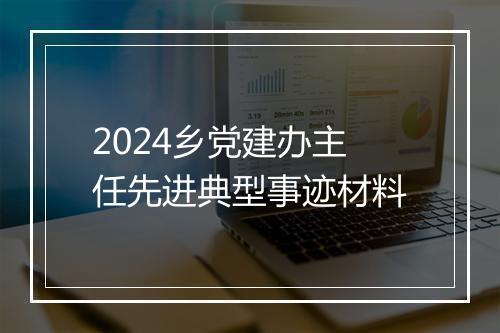 2024乡党建办主任先进典型事迹材料