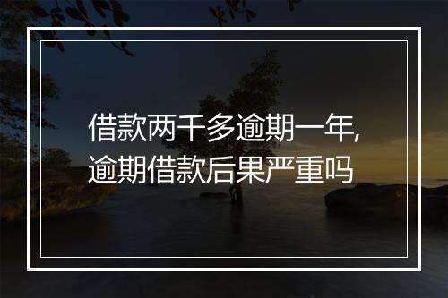 借款两千多逾期一年,逾期借款后果严重吗