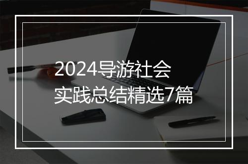 2024导游社会实践总结精选7篇