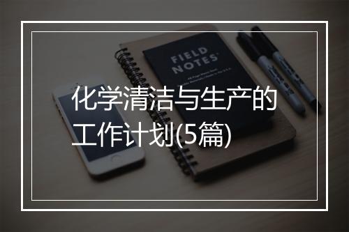 化学清洁与生产的工作计划(5篇)
