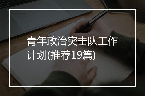 青年政治突击队工作计划(推荐19篇)