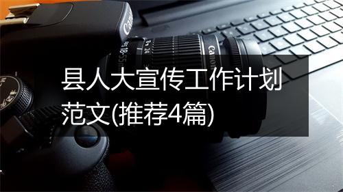 县人大宣传工作计划范文(推荐4篇)