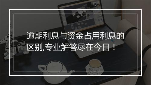 逾期利息与资金占用利息的区别,专业解答尽在今日！
