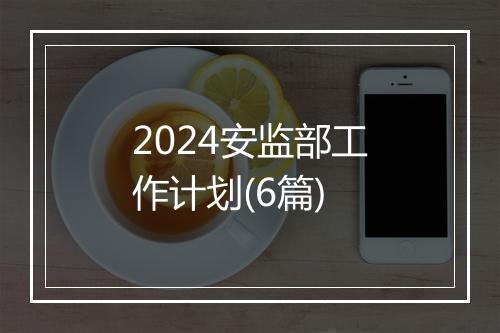 2024安监部工作计划(6篇)