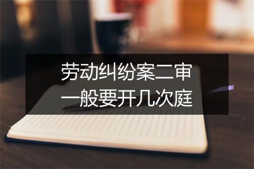 劳动纠纷案二审一般要开几次庭