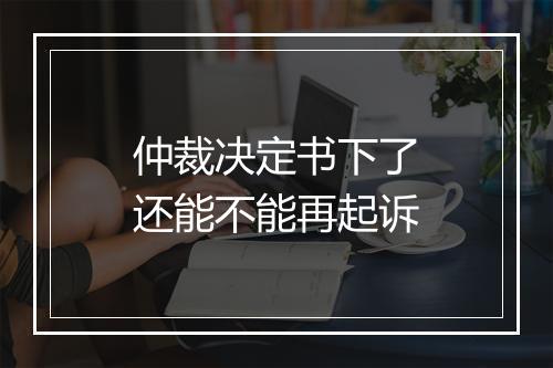 仲裁决定书下了还能不能再起诉