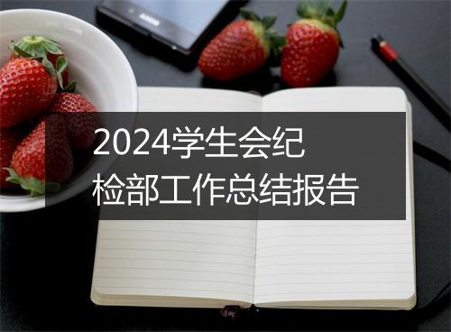 2024学生会纪检部工作总结报告