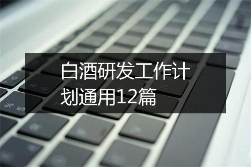 白酒研发工作计划通用12篇