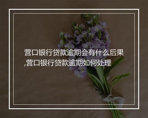 营口银行贷款逾期会有什么后果,营口银行贷款逾期如何处理