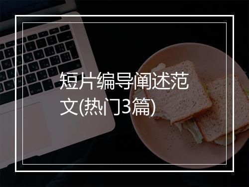 短片编导阐述范文(热门3篇)