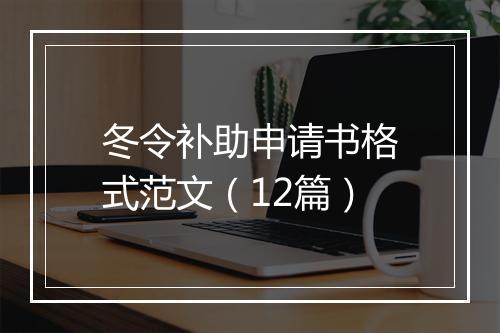 冬令补助申请书格式范文（12篇）