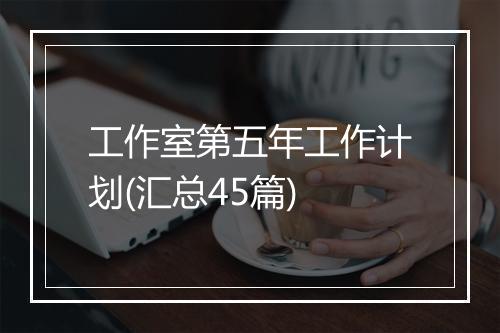工作室第五年工作计划(汇总45篇)
