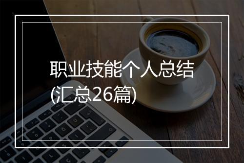 职业技能个人总结(汇总26篇)