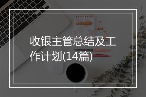 收银主管总结及工作计划(14篇)