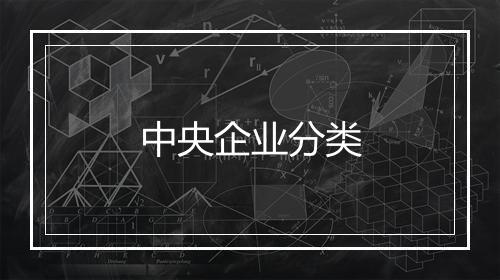 中央企业分类