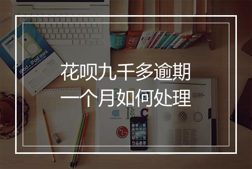 花呗九千多逾期一个月如何处理