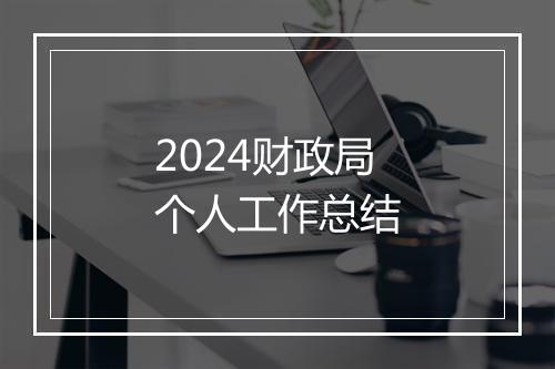 2024财政局个人工作总结