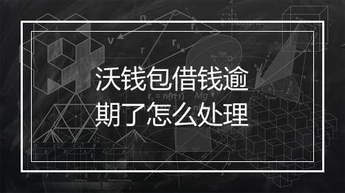沃钱包借钱逾期了怎么处理